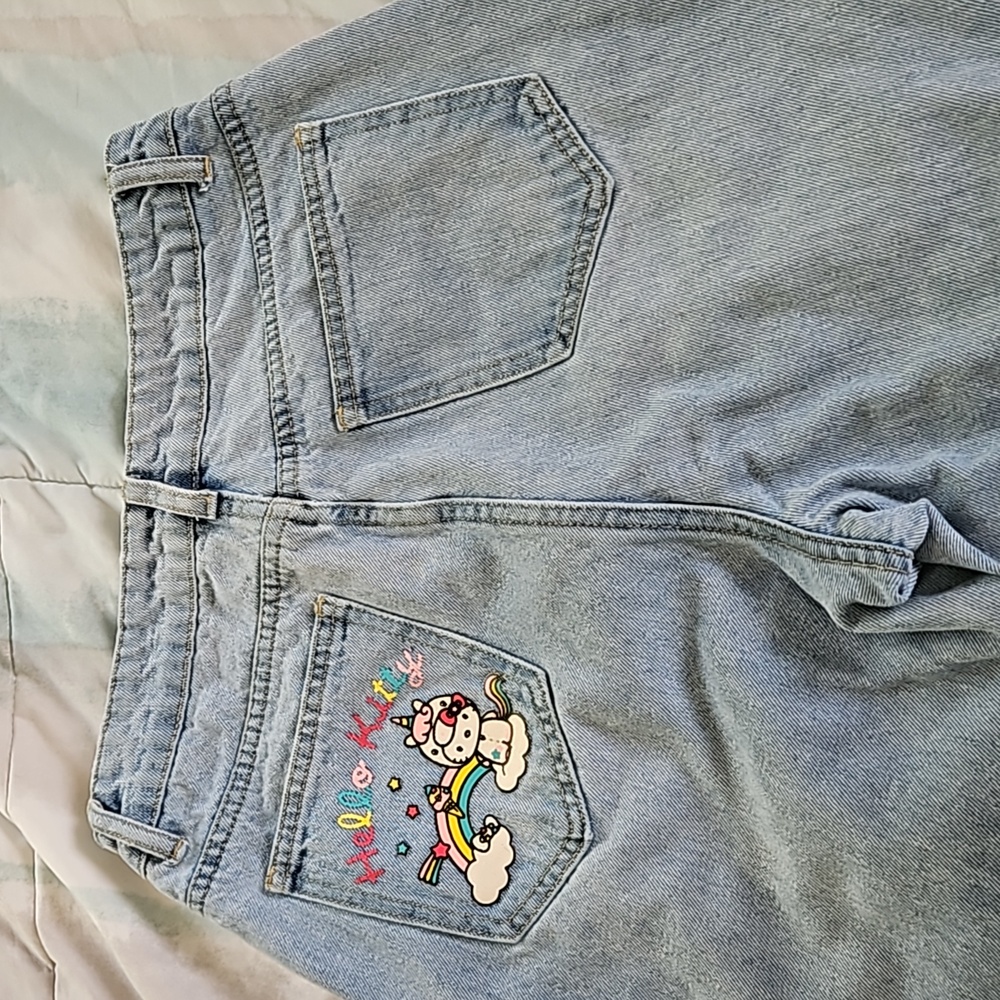 Shein X Hello Kitty Unicorn Jeans Size S